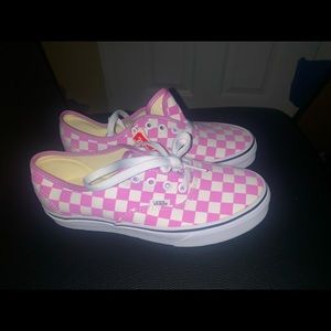 Orchid Checkerboard Vans